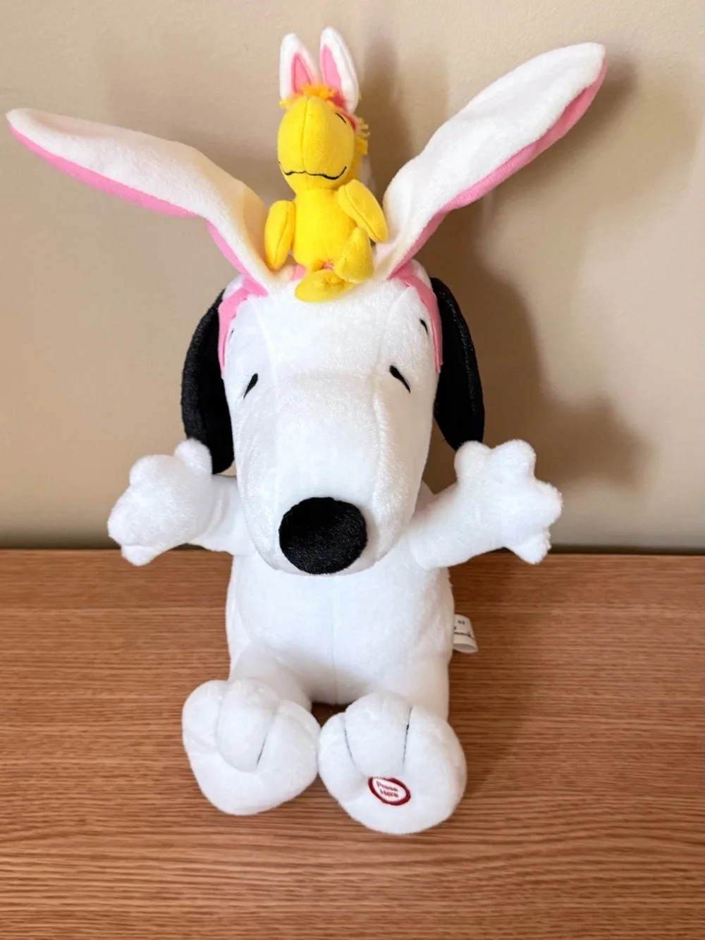 Snoopy & Woodstock Bunny Ear Plush with musical